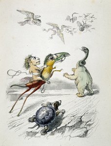 Die Jagd (fabelhaftes Tierrennen) von Grandville