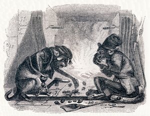 Der Esel und die Katze - Fabeln von La Fontaine