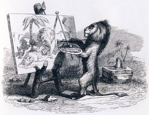 Der vom Menschen getötete Löwe (Le lion abattu par l