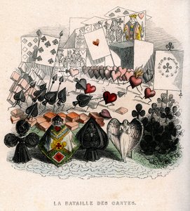 Illustration: Ein Kartenspielkampf, für "Un Autre Monde", Ausgabe Fournier von Grandville
