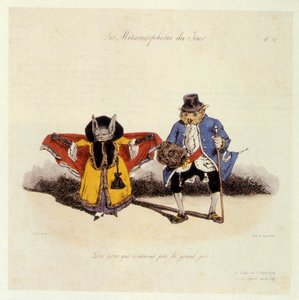 Menschen, die das helle Tageslicht nicht mögen, 1854 von Grandville