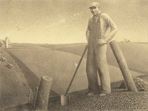 Im Frühling von Grant Wood