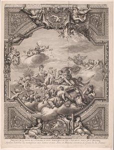 Apollo verteilt Belohnungen und Minerva krönt das Genie Frankreichs (Plafondschilderungen im Palast von Versailles)