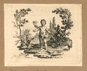 Ein Junge zwischen einer Distel und einem Rosenstrauch von Gravelot