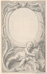 Entwurf für Rahmen um das Porträt von Francis Russell, zweiter Earl of Bedford von Gravelot