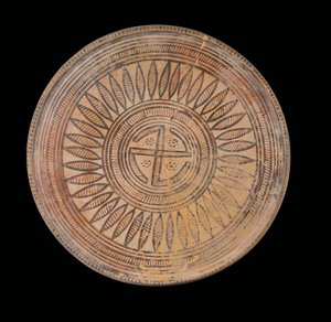 Attische Pyxis, spätes geometrisches Zeitalter, ca. 3. Viertel des 8. Jahrhunderts v. Chr.