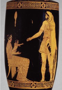 Attische rotfigurige Lekythos, die Herakles darstellt (Detail) von Greek
