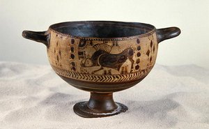 Schwarzfigurige Kotyle, ca. 600-500 v. Chr. von Greek