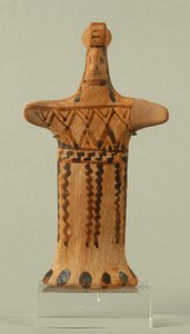 Figur einer stehenden Frau, Böotische Werkstatt, Archaische Periode von Greek