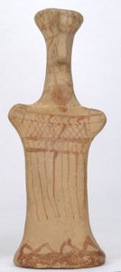 Figur einer stehenden Frau, Böotische Werkstatt, Archaische Periode von Greek