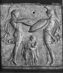 Plaque Campana, Tanz der Kureten, aus Myrina, Kleinasien von Greek