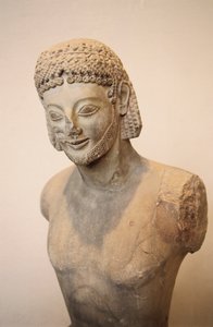 Rampin-Reiter, Reiterstatue aus Marmor, ca. 550 v. Chr., griechische Zivilisation, 6. Jahrhundert v. Chr. (Detail)