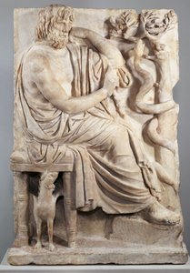 Relief mit einem sitzenden Mann (Der Lansdowne Homer), ca. 75 v. Chr.