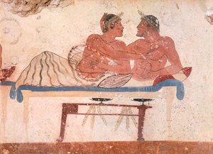 Symposionsszene (Detail), ca. 480-490 v. Chr.