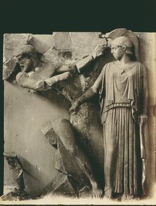 Die Arbeiten des Herkules, Metope vom Tempel des Zeus in Olympia, ca. 470-457 v. Chr.
