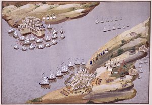 Schlachten um die Inseln Kreta und Samos, Tafel 23 aus Bildliche Geschichte des griechischen Unabhängigkeitskrieges von General Makryjannis