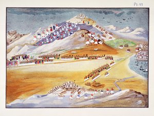 Schlachten am Berg Argos und Korinth, Tafel 11 aus Bildliche Geschichte des griechischen Unabhängigkeitskrieges von General Makryjannis