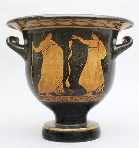 Glockenförmiger proto-apulischer Krater aus Matera, Italien von Greek School