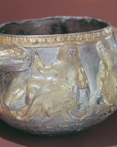 Trinkbecher mit Darstellung skythischer Soldaten (Detail)