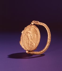 Fingerring mit Aphrodite und Eros (Gold) von Greek School