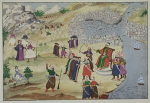Der vorhergesagte Fall von Konstantinopel, aus der Bildgeschichte des griechischen Unabhängigkeitskrieges von Greek School