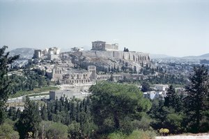 Westansicht der Akropolis, erbaut ca. 600 v. Chr. - 450 v. Chr.