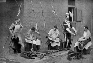 Sattler der 17. Lanzenreiter bei der Arbeit, 1896