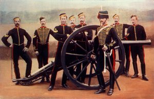 Sergeanten der Royal Horse Artillery mit einer 12-Pfünder, 1900 von Gregory and Co