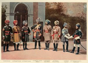 Typen der indischen Kavallerie, 1901