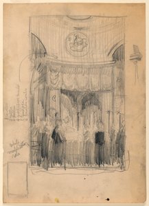 Beerdigung von Kardinal James Gibbons in der römisch-katholischen Kathedrale, Baltimore, MD von Griffith Baily Coale