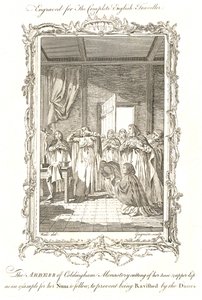 Äbtissin von Coldingham St. Äbbe die Jüngere, halbmythologische Äbtissin, 870 n. Chr. von Grignion