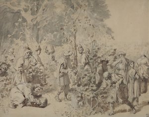 Weinlese, zwischen 1840 und 1847 von Grigori Grigorevich Gagarin