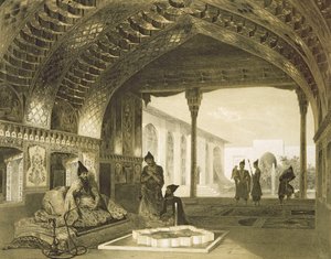 Der Spiegelsaal im Palast des Sardar von Jerewan, Armenien, Tafel 17 aus einem Buch über den Kaukasus, graviert von Charles Claude Bachelier und Celestin Francois Nanteuil (1813-73), veröffentlicht von Alfred