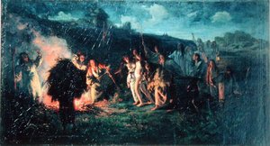 Zeremonie vor der Hochzeit, 1876 von Grigori Grigorievich Mjasoedov
