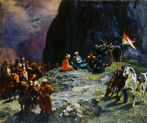Das Treffen von General Klücke von Klügenau und Imam Schamil im Jahr 1837, 1849