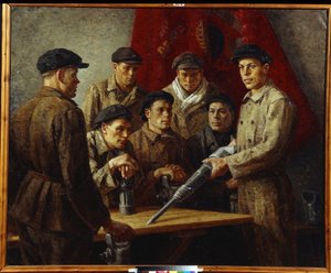 Stachanow-Brigade - Stachanow-Bewegung von Grigory Grigorievich Ryazhsky