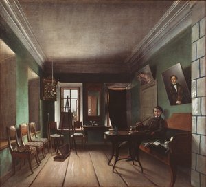 Innenraum im Haus der Bykovs, 1850er Jahre von Grigory Vasilievich Yurov