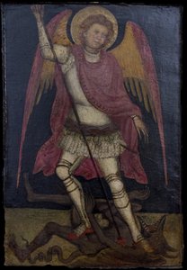 Der Erzengel Michael kämpft gegen Satan von Guariento di Arpo