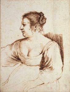 Eine sitzende Frau von Guercino