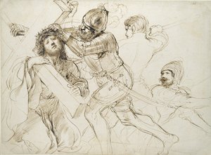 Christus trägt das Kreuz, ca. 1625-1628 von Guercino