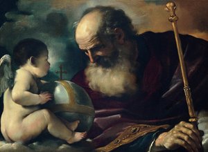 Gott der Vater und Engel, 1620 von Guercino