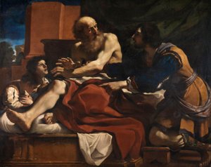 Jakob segnet die Söhne von Josef von Guercino