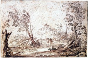 Landschaft, 17. Jahrhundert von Guercino
