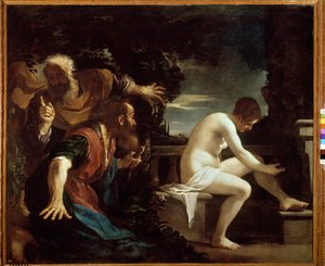 Susanna und die Ältesten. Gemälde von Giovan Francesco Barbieri, genannt Il Guercino von Guercino