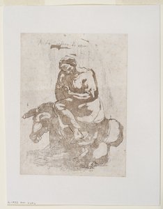 Acidia vestita di nero - Faulheit auf einem Esel sitzend, ca. 1793 von Guido (after) Reni