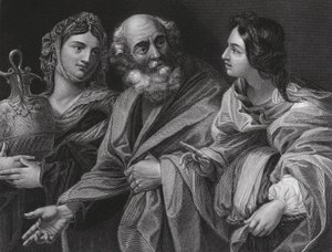 Lot und seine Töchter (Gravur) von Guido (after) Reni