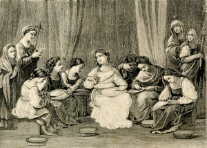 Jugend der Jungfrau, von Guido Reni (1575-1642), Heiligtum des Heiligen Hauses, Loreto, Marken, Italien