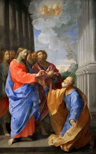Christus übergibt die Schlüssel an den heiligen Petrus, ca. 1620 von Guido Reni