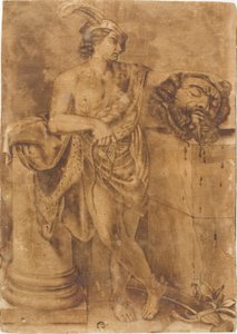 David mit dem Kopf von Goliath