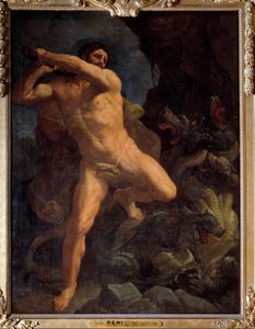 Herkules besiegt die Hydra von Lerna